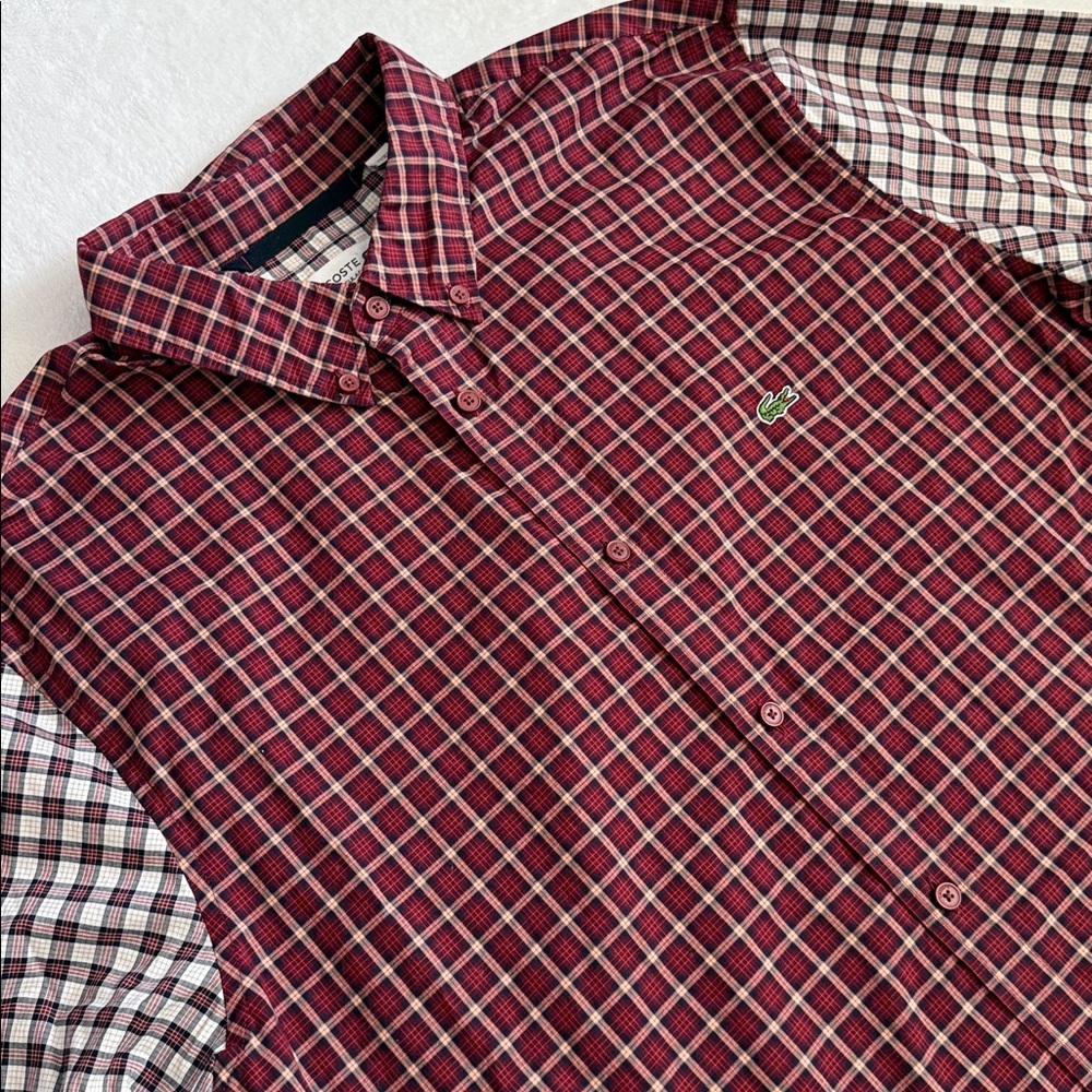 Lacoste | Multi Print Plaid Checkered Regular Fit… - image 2